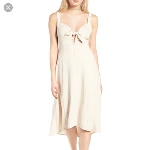 Astr Tie Front Midi Dress